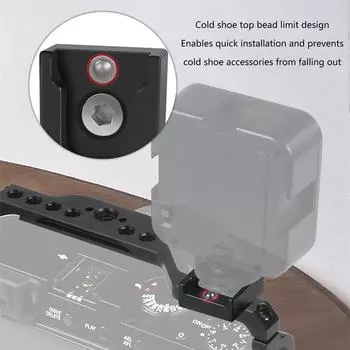 Адаптер для крепления на холодный башмак из алюминиевого сплава с крепежным винтом 1/4 для держателя расширения светодиодной вспышки для камеры