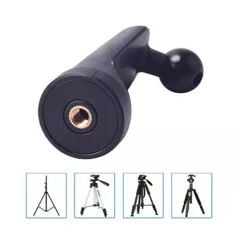Адаптер для крепления шара 1/4 дюйма на 17 мм для штатива, держателя для селфи, телефона, планшета, регулируемого поворотного болтового соединения