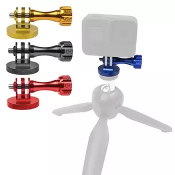 Адаптер для крепления штатива для экшн-камеры, нержавеющий, устойчивый к коррозии, простая установка, крепление для монопода, винт с накатанной головкой для Gopro 12 золотистый