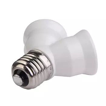 Адаптер для лампы с винтовым цоколем, переходник для лампы с винтовым цоколем, адаптер для E27 на E27 E27 to 2E27