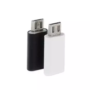Адаптер для мобильного телефона, USB-переходник для быстрой зарядки TypeC «мама» в Android, адаптер пластикового корпуса type-c 2pack чёрный