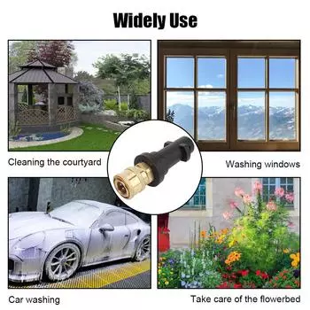 Адаптер для мойки автомобиля, насадки для пистолета высокого давления Karcher K K2 K3 K4 K5 K6 K7 12 мм/0,47 дюйма, аксессуары для чистки пеной для мотоциклов чёрный