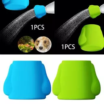 Адаптер для насадки, аксессуары для путешествий с собаками, силиконовый распылитель для душа на пляже, грязевой душ для собак, садоводство, кемпинг на открытом воздухе синий