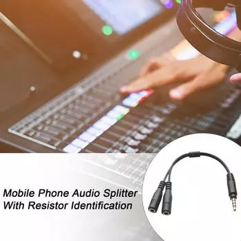 Адаптер для наушников Audio Line с микрофоном, компактный, портативный, универсальный, 3,5 мм, штекер