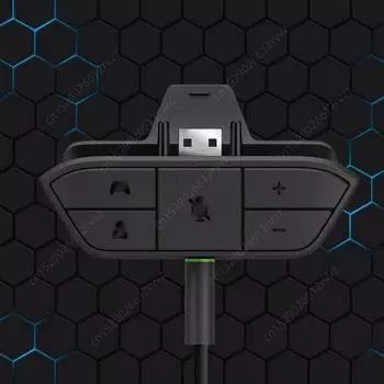 Адаптер для наушников, конвертер с аудиоразъемом 3,5 мм, адаптер для стереогарнитуры, регулировка баланса звука для беспроводного игрового контроллера Xbox One чёрный