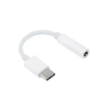 Адаптер для наушников с разъемом Aux от Type-C до 3,5 мм, аудиоразветвитель, конвертер для наушников белый