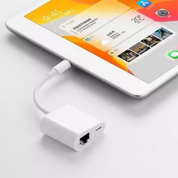 Адаптер для подключения мобильного телефона Lightning к порту Rj45 Ethernet-конвертер as the picture