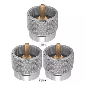 Адаптер для походной плиты, долговечный адаптер для баллона с пропаном, переходная головка для газовой горелки из алюминиевого сплава для газового баллона для кемпинга на открытом воздухе 1 Pcs