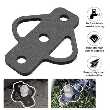 Адаптер для прицепа Yousheng с тремя тягами и болтом. Прочная конструкция, устойчивая к ржавчине. Аксессуары для прицепа с газонокосилкой и гольф-каром. чёрный