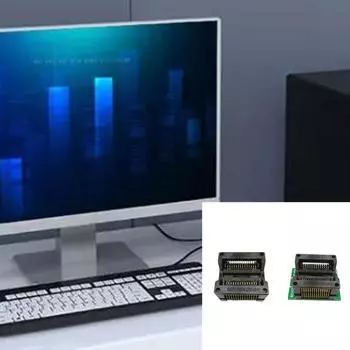 Адаптер для программирования SOP28 - DIP28, тестовый разъем, шаг 1,27 мм, ширина 300 мил SSOP28-1,27 OTS28(28)-1.27 Адаптер гнезда A