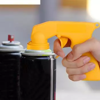 Адаптер для распыления краски Аэрозольная пленка Ручка пистолета Полный захват Триггер Инструменты для обслуживания Стопорное кольцо Автомобильные детали Удобный 1PCS чёрный