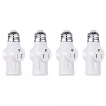 Адаптер для розетки 2 шт., простая установка лампочки на 2/3 штырьковый адаптер для розетки