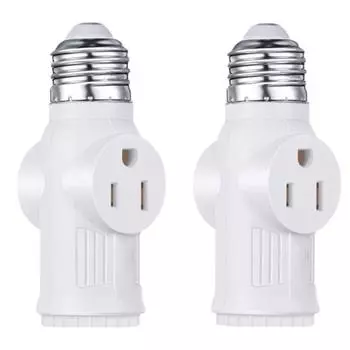 Адаптер для розетки 2 шт., простая установка лампочки на 2/3 штырьковый адаптер для розетки