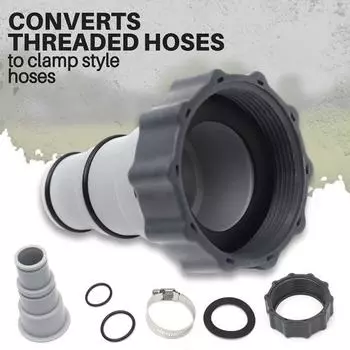 Адаптер для шланга Многоразовый идеальный резьбовой соединитель Адаптер для замены шланга насоса Адаптер для замены шланга для фильтра Фильтр для замены шланга для бассейна A