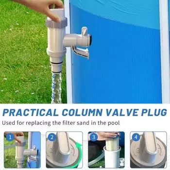 Адаптер для шланга надземного бассейна с плунжерным клапаном и держателем трубы, запасные части для насосной системы бассейна, часть насоса для бассейна