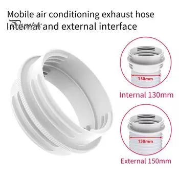 Адаптер для шланга переменного тока Портативный соединитель выхлопного шланга кондиционера Простота установки Аксессуары для соединителей шланга переменного тока без инструментов белый