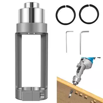 Адаптер для сверла с квадратным отверстием, литой алюминиевый фиксированный кронштейн для долбления по дереву, насадка для ручной электрической дрели, деревообрабатывающий инструмент серебряный
