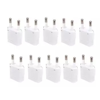 Адаптер для вилки ЕС, дорожный адаптер CN, США, ЕС, KR, Бразилия, Израиль, черный/белый, адаптер питания, электрическая вилка, преобразователь, розетки 1pcs