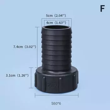 Адаптер для водяного бака IBC 1/2 - 2 , адаптер для садового шланга, соединитель для крана, инструмент для установки F