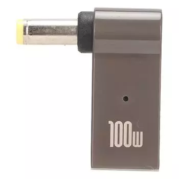 Адаптер для зарядного устройства для ноутбука PD USB Type C Female I to DC Adapter 100 Вт Алюминиевый сплав Elbow Notebook