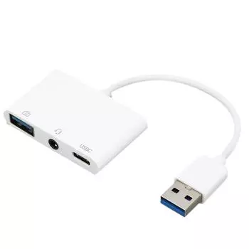 Адаптер для зарядного устройства гарнитуры, многофункциональный, 3 в 1, переходник с USB3.0 на 3,5 мм