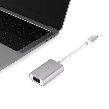 Адаптер dodocool из алюминиевого сплава USB-C — VGA для MacBook, Samsung Galaxy Note и других устройств серебряный