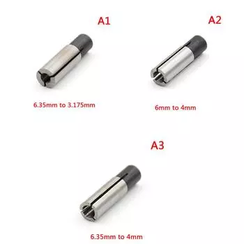 Адаптер фрезерного инструмента для гравировки 1/8 дюйма от 6,35 до 3,175 мм для гравировальной цанги A3