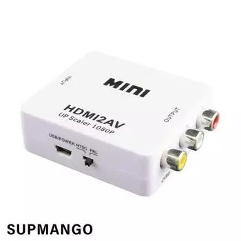 Адаптер HDMI к AV RCA Конвертер HDMI MINI Box RCA AV CVSB LR Видео Композитный преобразователь AV-скалера для ПК HDTV-проектор