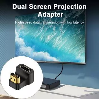 Адаптер HDMI-совместимый штекерный разъем на гнездовой разъем Ultra-Clear 8K с поддержкой UHS2.1 и индикаторной лампой A