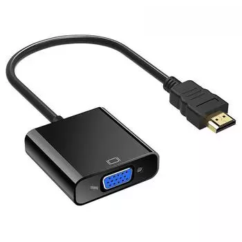Адаптер HDMI-VGA 1080P 60 Гц с аудиовыходом No Audio - Black