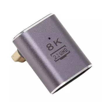 Адаптер интерфейса мультимедиа HD 8K 90 градусов Прямоугольный соединитель интерфейса мультимедиа HD с