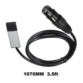 Адаптер интерфейса USB-DMX LED DMX512 Компьютерный ПК Контроллер сценического освещения Диммер чёрный