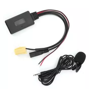 Адаптер кабеля Bluetooth 5.0 AUX с микрофоном для замены громкой связи для Fiat 500/Grande Punto/Qubo/Fiorino чёрный