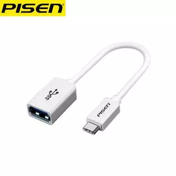 Адаптер кабеля для передачи данных Pisen Otg Type-C к Usb3.0 Android, универсальное подключение планшета, загрузка с U-диска, применимо к компьютеру Apple, Huawei Xiaomi белый