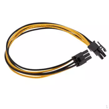 Адаптер кабеля-удлинителя питания, многофункциональный кабель премиум-класса, аксессуары, детали, черный PCI E 6-контактный штекер