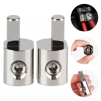 Адаптер клеммы провода заземления питания, кольцевые клеммы, входной адаптер для автомобильной аудиосистемы 1/0 AWG до 4 AWG, 2 шт., модифицированный усилитель мощности 2pcs