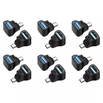 Адаптер-конвертер 1 в 2 USB-C 20 Гбит/с 8K 60 Гц 180 градусов U-образный для STEAM DECK