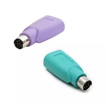 Адаптер-конвертер для компьютерной клавиатуры и мыши, PS/2 (папа) на USB (мама)