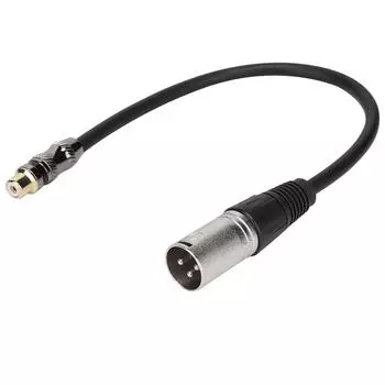 Адаптер-конвертер RCA Female to XLR Male длиной 30 см из бескислородной меди