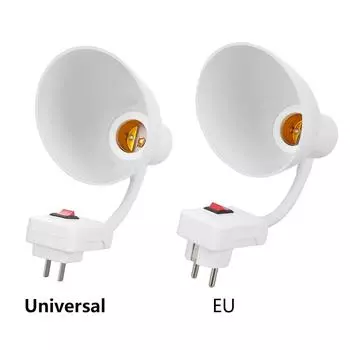 Адаптер-конвертер с гибким удлинителем E27 на E27 Используйте светодиодную или энергосберегающую лампу Цоколь Удлиняющий держатель светодиодной лампы