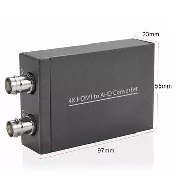 Адаптер конвертера 4K HDMI в AHD 480P 720P 1080P 4K30 4K60 Видеоконвертер HDMI в AHD для монитора чёрный