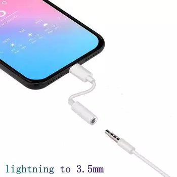 Адаптер Lightning To 3 5 мм для наушников, конвертер для Iphone 13 12 11 Pro Max X Xs Max XR 7 8 Plus, аудио Aux адаптеры белый
