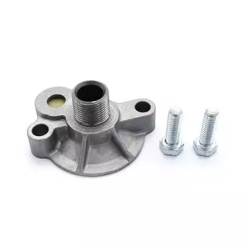 Адаптер масляного фильтра SBC, навинчивающийся 839049, замена для Chevy 283 305 327 350 383 396 427 454 серебряный