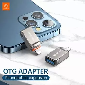 Адаптер Mcdodo USB 3,0 на Lightning для iPhone 12 11 Pro XS max XR X iPad MacBook Converter IOS 14 USB Type C Data SD Card U Disk