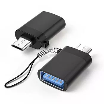 Адаптер Micro USB3.0 OTG Адаптер USB3.0 к Type C для Android Синхронизация данных на флеш-накопитель Разъем для мыши AVE Micro чёрный