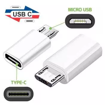 Адаптер Micro USB OTG Адаптер Micro USB к USB Type C для Xiaomi Huawei Samsung OnePlus USB C Адаптер Micro USB OTG Converter белый