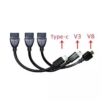 Адаптер Micro USB OTG для литья под давлением, черный, кабель передачи данных типа «мама» V3/V8 Micro phone OTG (V8 port)