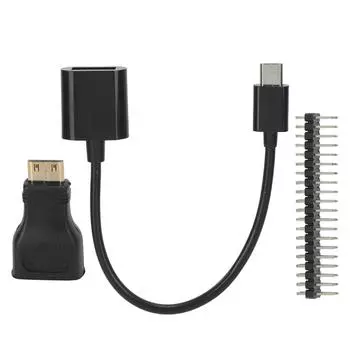 Адаптер Mini HD to HD, кабель питания Micro USB to USB Female 40P для Raspberry Pi Zero Pin Kit