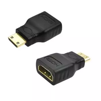 Адаптер Mini HDMI на стандартный HDMI Female для планшетов, камер и проекторов