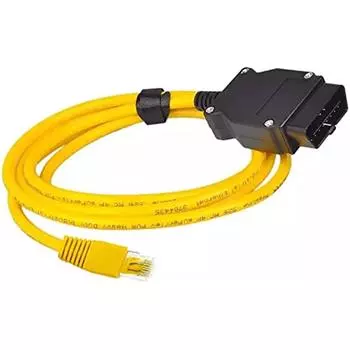 Адаптер OBD2 с кабелем Ethernet Rj45 — работает с I-COM E-SYS I-STA Bootmod3 Bimmercode MHD для BMW E/F/G Series и Toyota Supra MK5 Кодирование и диагностика 20x15x2cm